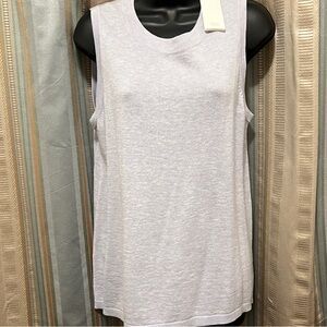 Eileen Fisher Sleeveless Sweater Top Lavender